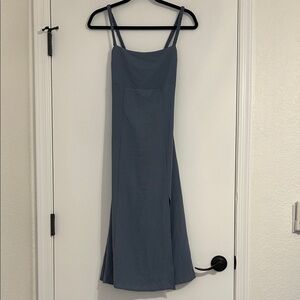 Forever 21 Blue Midi Backless Dress